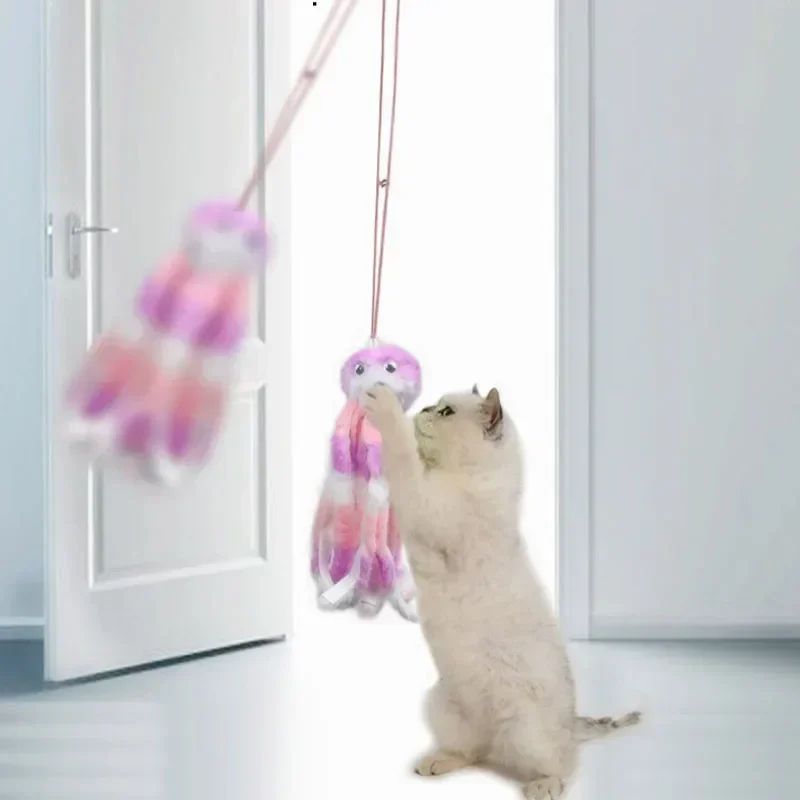 Hanging Door Bungee Cat Toy – Elastic Swing Teaser for Self-Play, Boredom Relief & Indoor Exercise