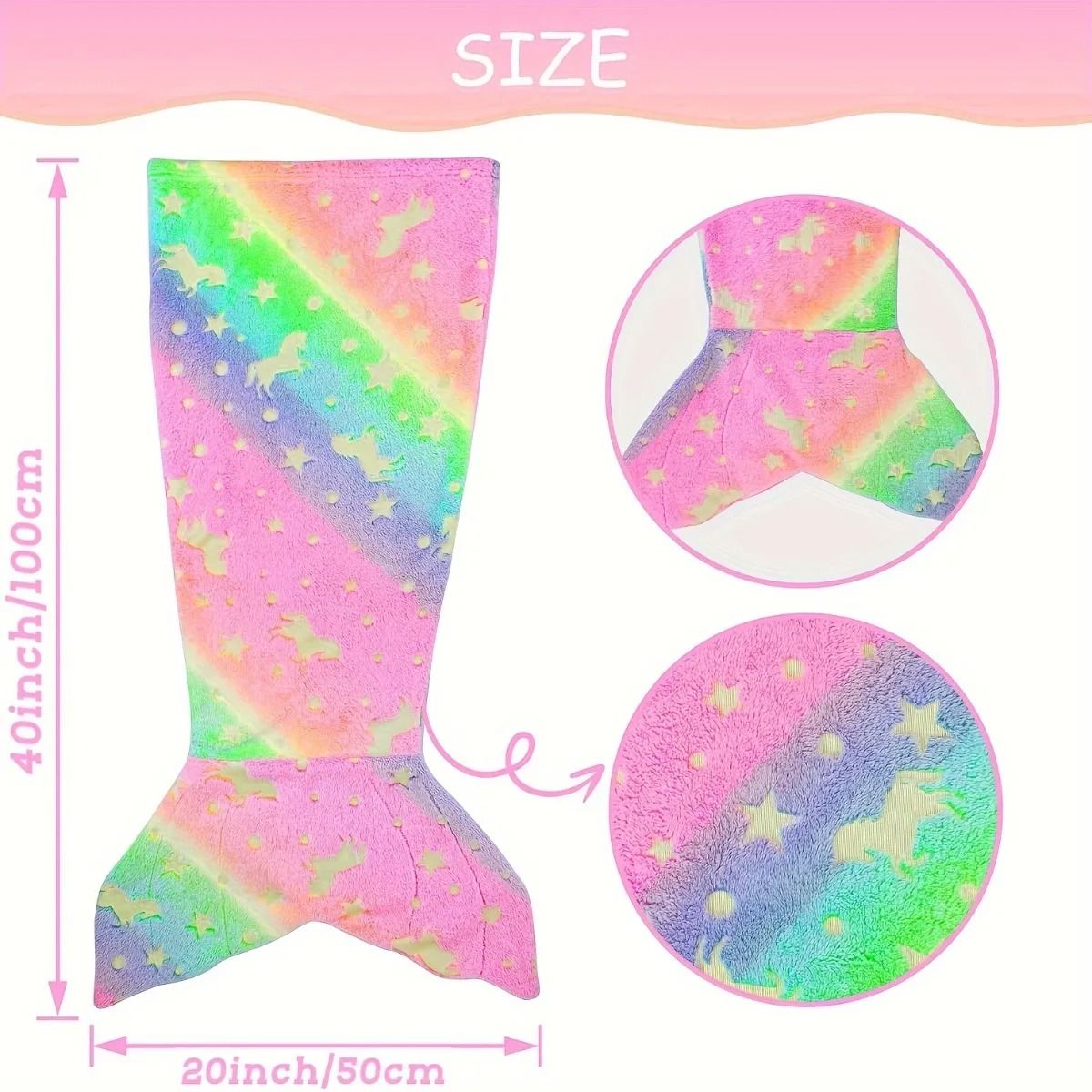 Glow-in-the-Dark Mermaid Tail Blanket