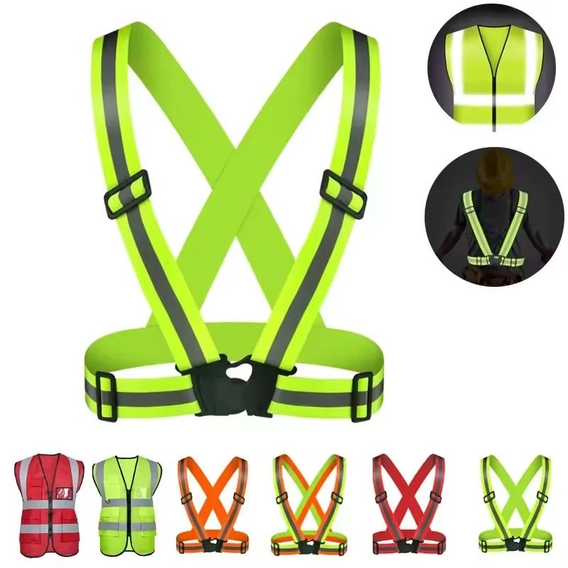 Adjustable Reflective Safety Vest Lightweight Night Visibility Running and Cycling Gear