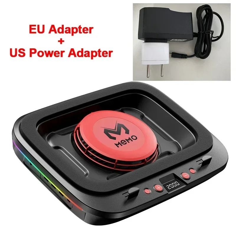 MEMO FL08 Gaming Laptop Cooling Pad Adjustable Laptop Cooler Stand Powerful Fan Cooling Base