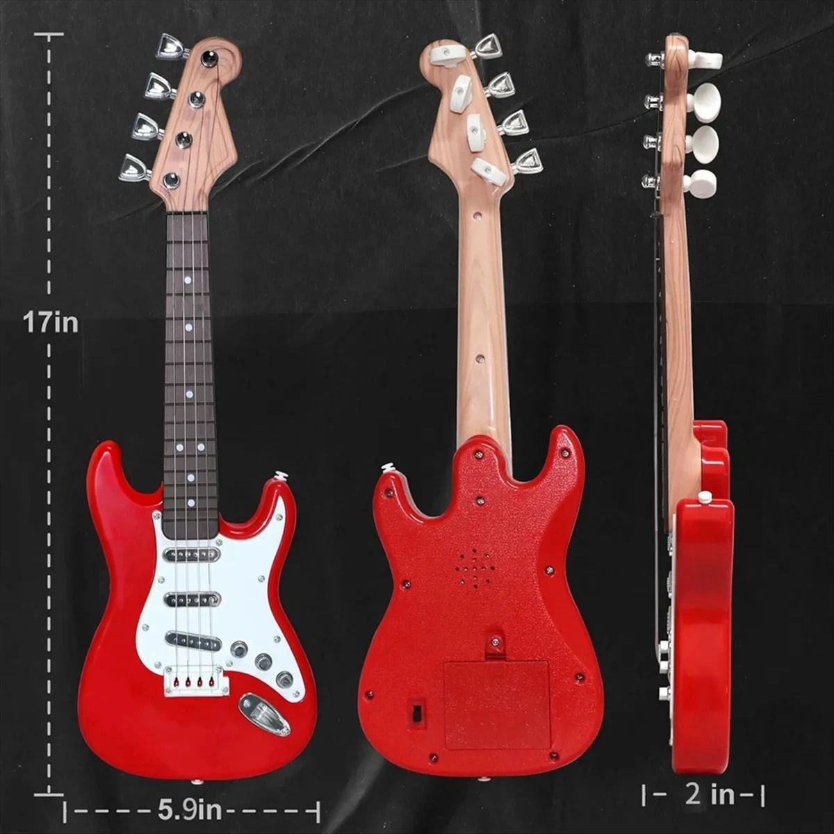 17-Inch Kids Electric Guitar Toy – Interactive Musical Instrument with LED Lights