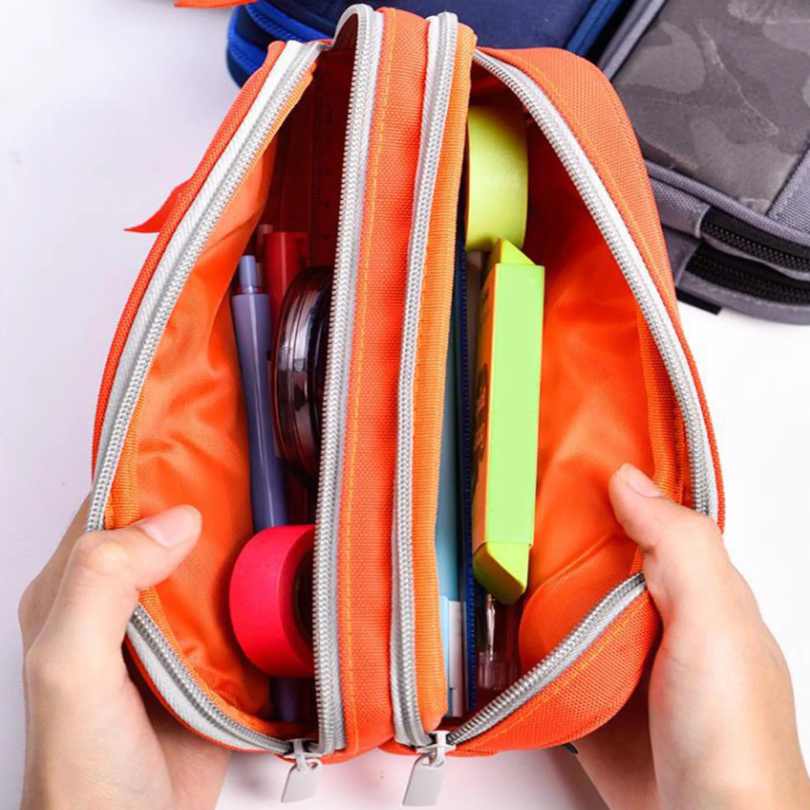 Multi Layer Zipper Pencil Case
