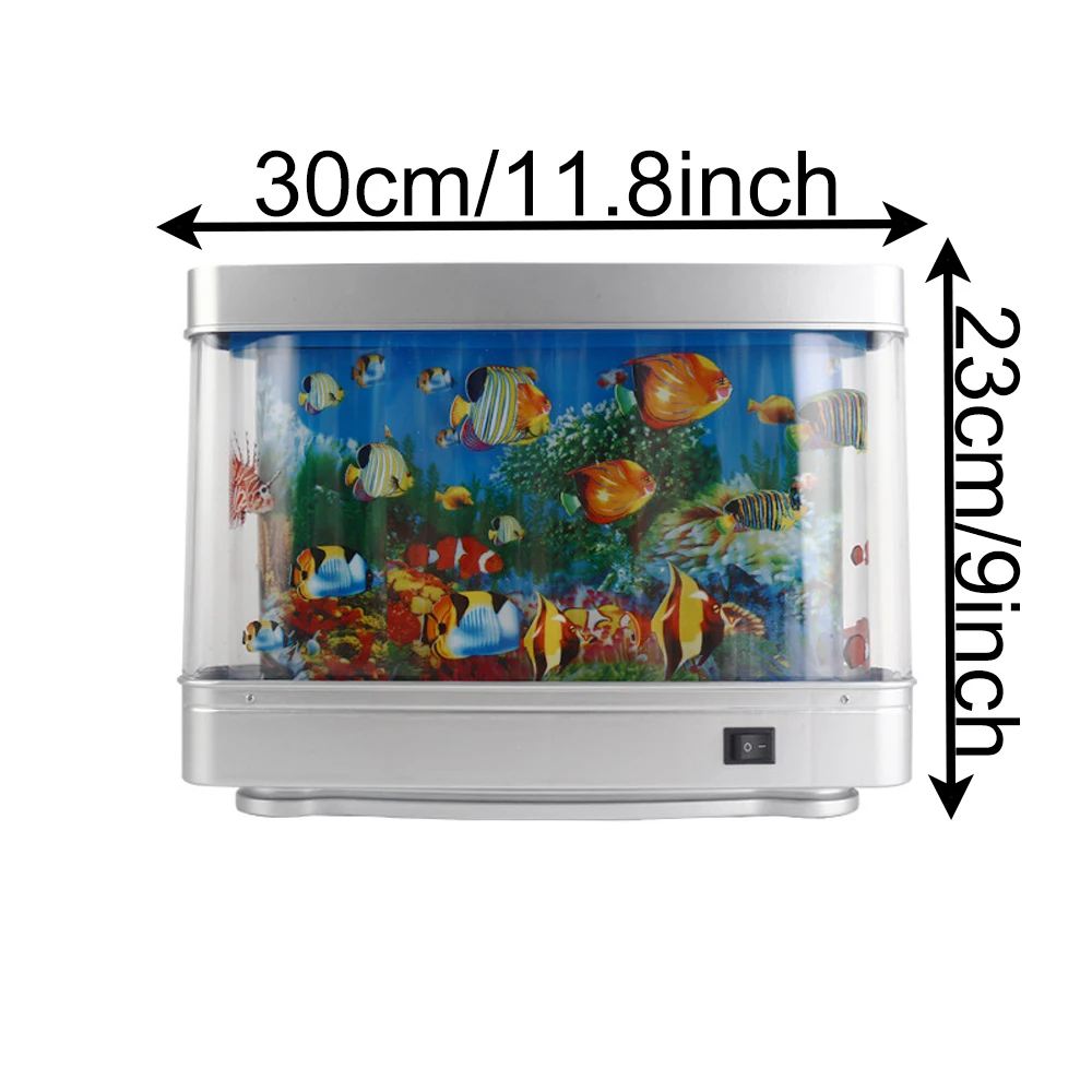 Desktop Aquarium Fish Tank Decorative Light, USB Dynamic Fish Tank Light, Aquarium Decorative Theme Ornaments