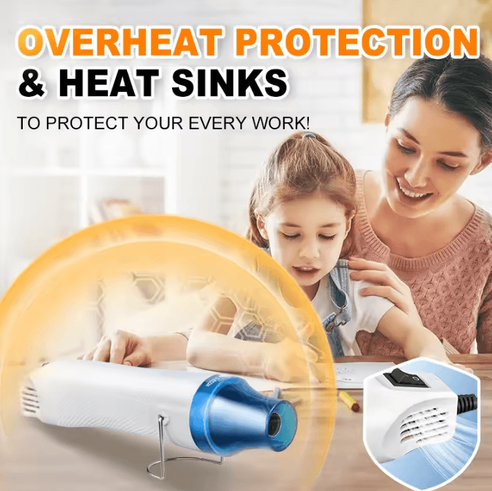 Portable 300W Mini Heat Gun – Handheld Hot Air Tool for DIY Crafts & Repairs