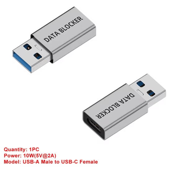 USB C Data Blocker Charging Only Privacy Protection Adapter