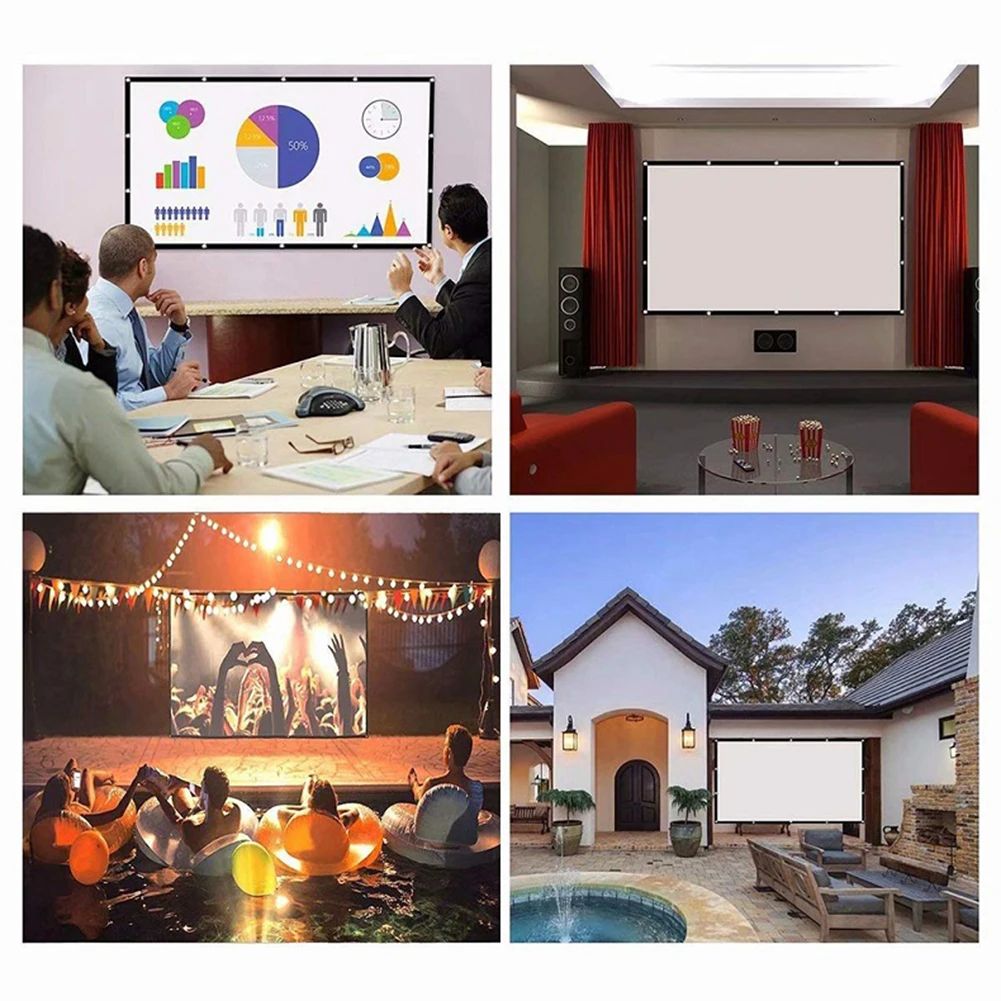 Portable HD Projection Screen 60–150inches for Home & Office Cinematic Viewing