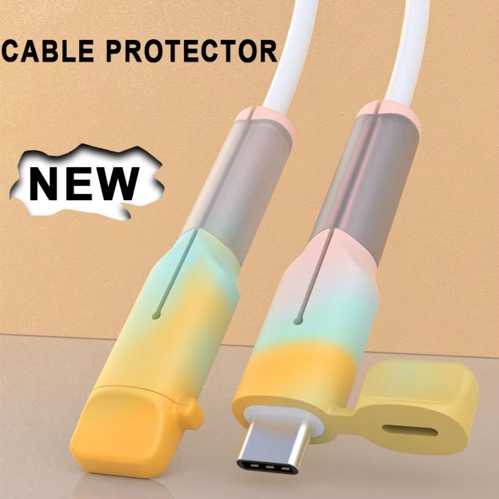 Soft Silicone Cable Protector for USB-C Charging Cables Practical Cable Accessory