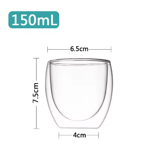 Transparent Heat-Resistant Glass Tumbler Creative Coffee Whiskey and Cocktail Mug