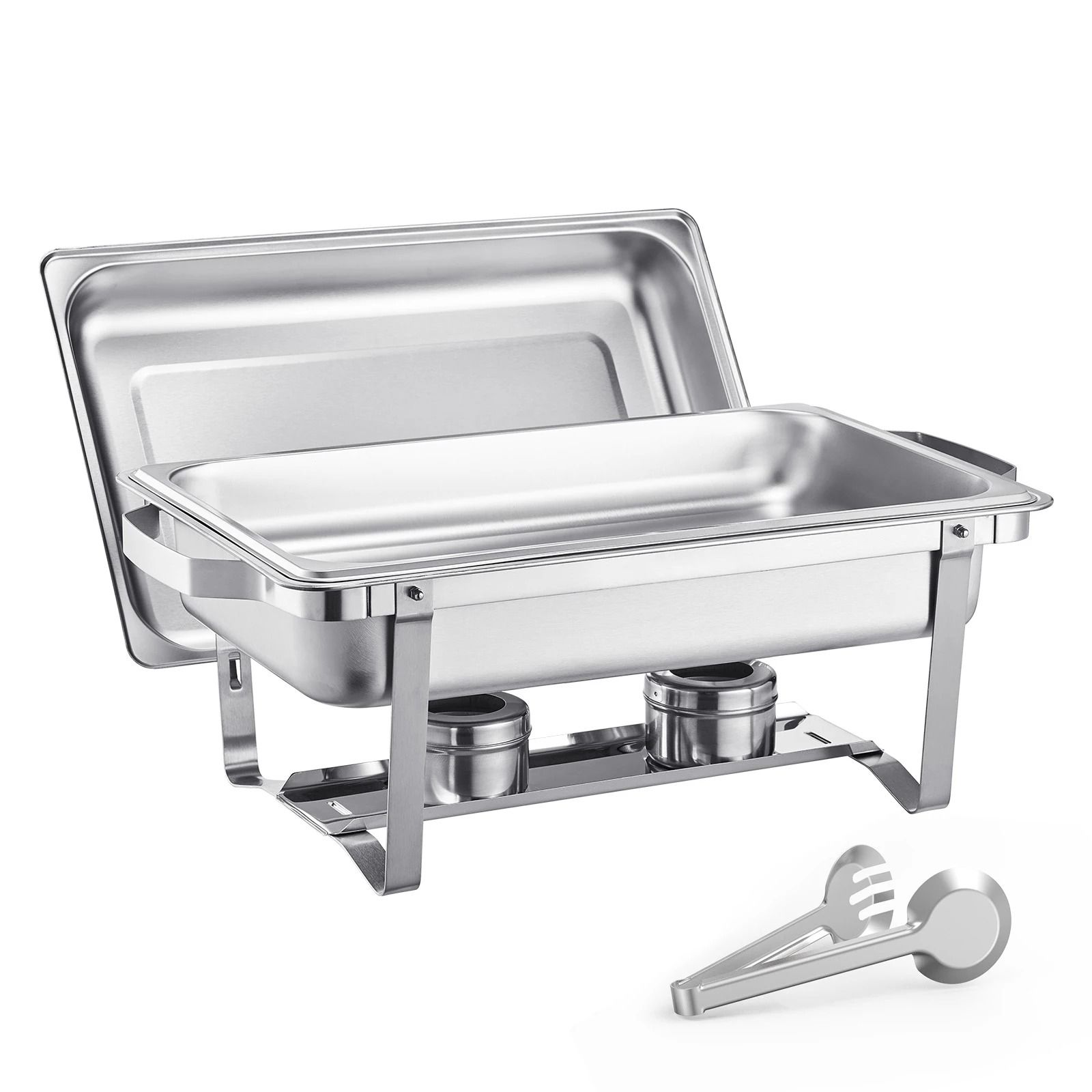 SucceBuy Stainless Steel Chafing Dish Buffet Set 8 Qt Catering Food Warmer Server 4 Pack