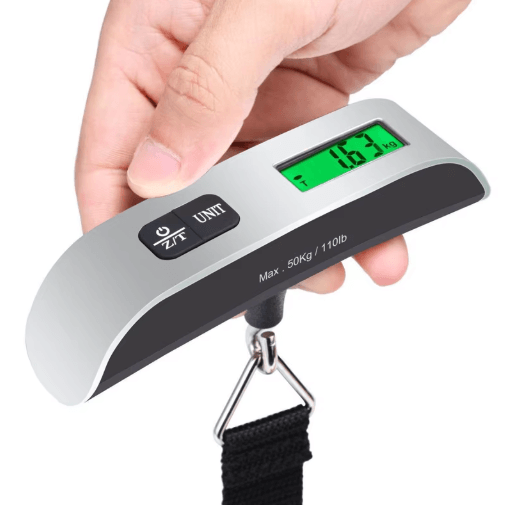 Portable Digital Luggage Scale – LCD Hanging Baggage Weight Scale up to 50kg/110lb