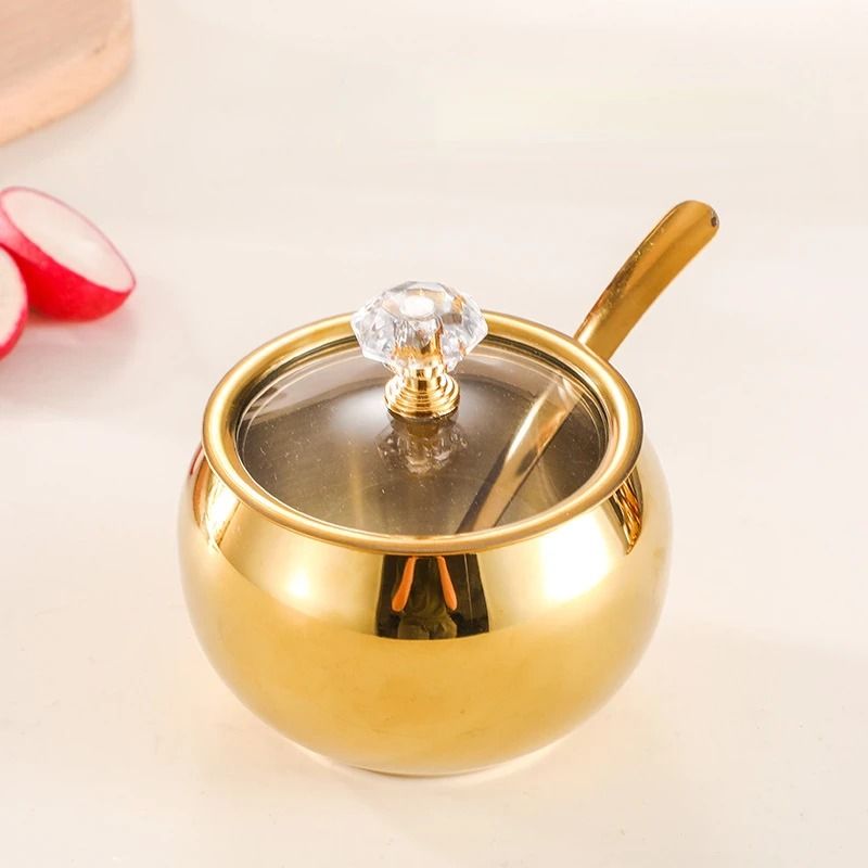 Gold & Silver Stainless Steel Luxury Condiment Set