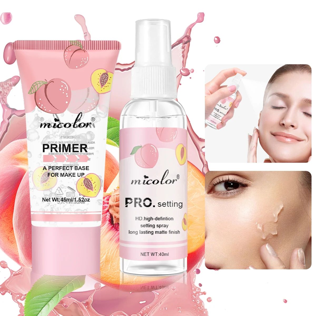 Makeup Primer and Setting Spray Set Long Lasting Makeup Base Duo