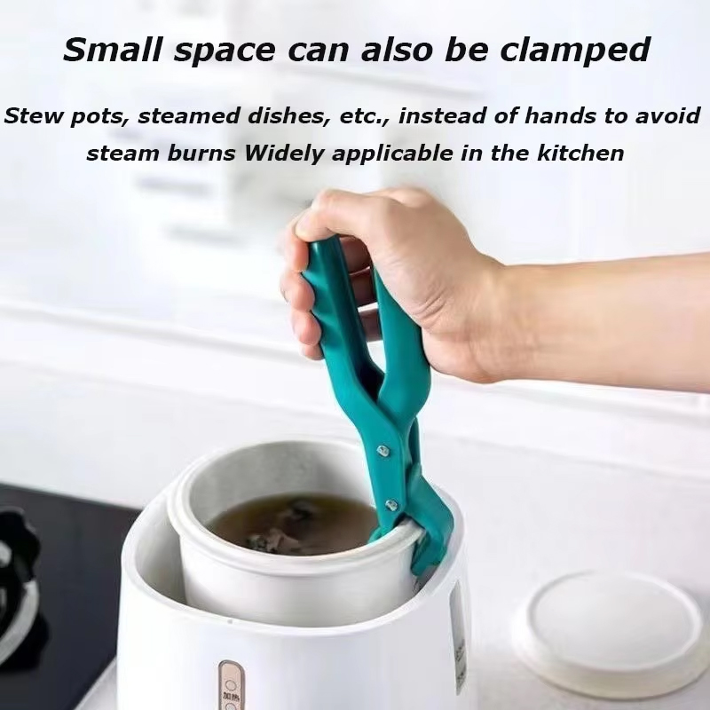 High temperature resistant scald clamp, silicone tray holder slip, multi functional anti scald clamp bowl