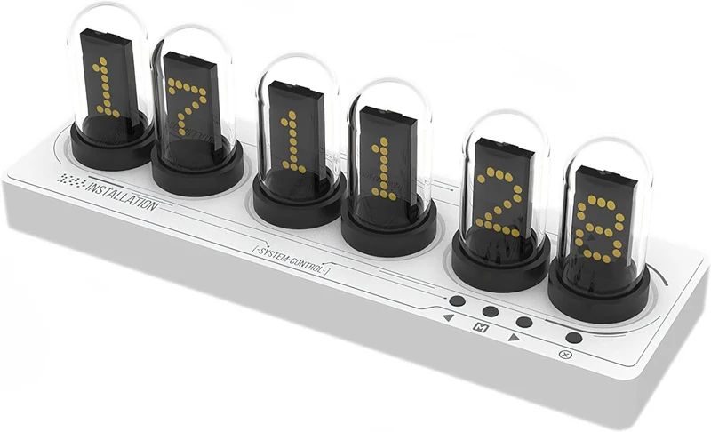 RGB Nixie Tube Style WiFi Alarm Clock with IPS Display