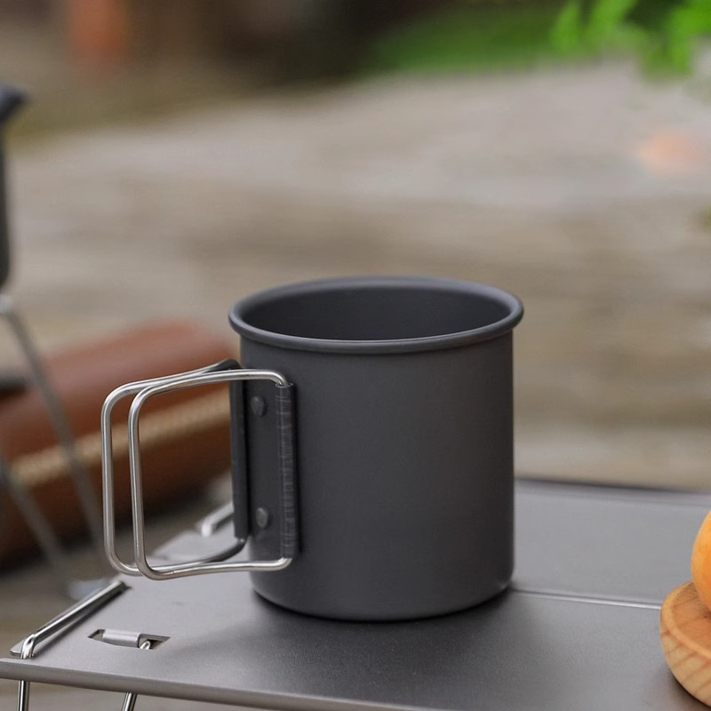 Ultralight Foldable Camping Cup Portable Aluminum Alloy Travel Mug for Hiking Backpacking