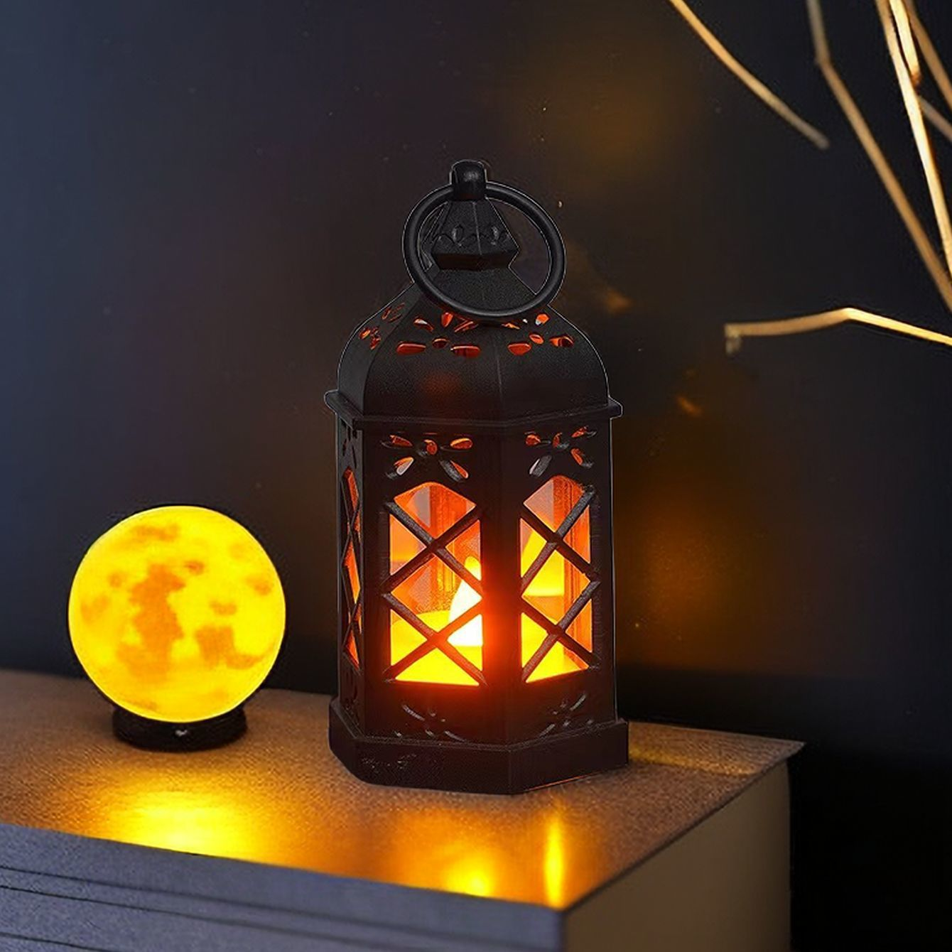 Vintage LED Candle Lantern Flameless Flickering Light for Garden & Party Decor