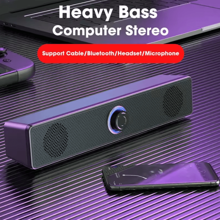 Bluetooth 4D Surround Sound System – Home Cinema Soundbar with TV Subwoofer and Powerful Stereo Speaker