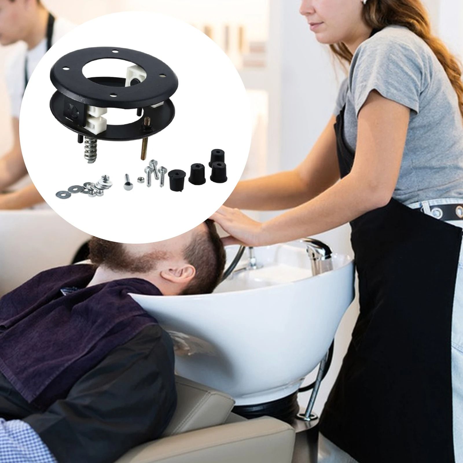 Adjustable Shampoo Bowl Tilt Mechanism for Salon Wash Basins