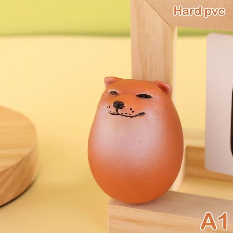 Shiba Inu Egg Dog Figurine Cute Desk Decor Novelty Animal Ornament Gift
