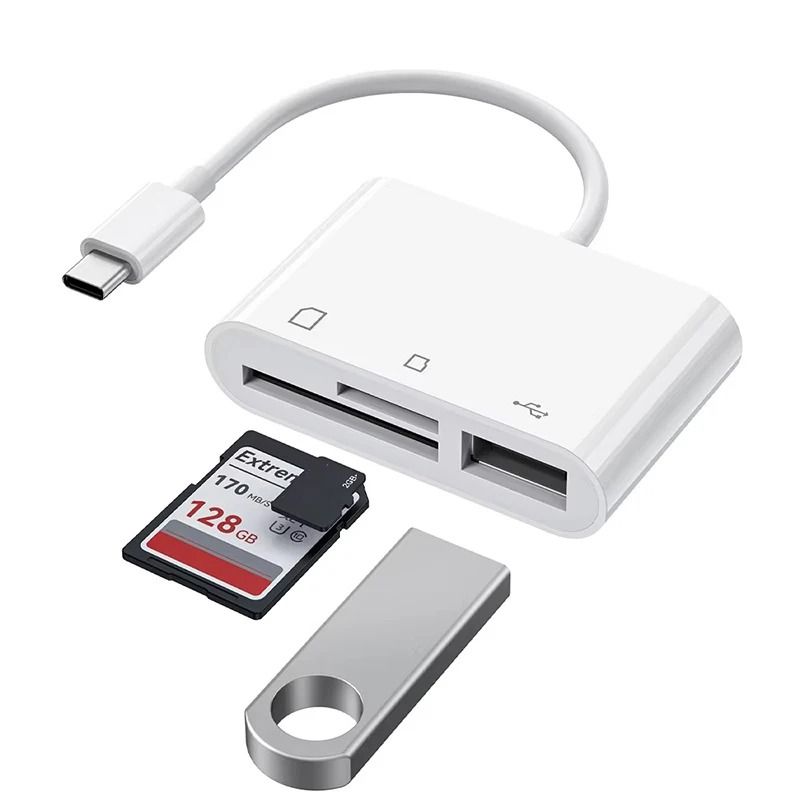 3 In 1 Professional Camera Card Reader Adapter