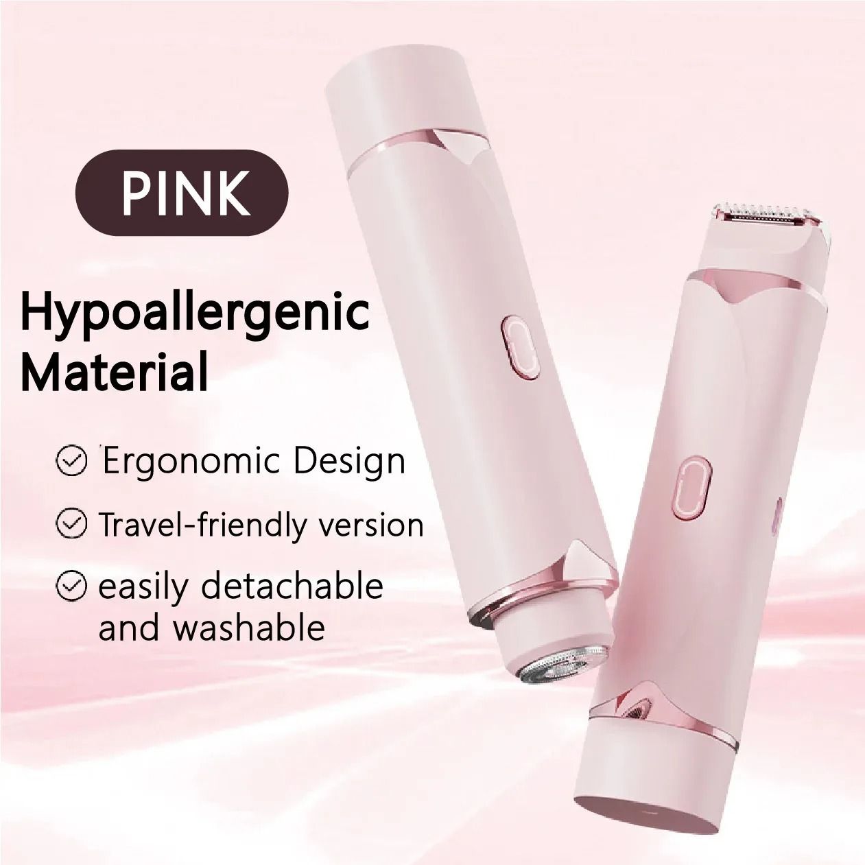 D0AB Electric Trimmer Shaver Women Waterproof Wet Dry Body Hair Trimmer