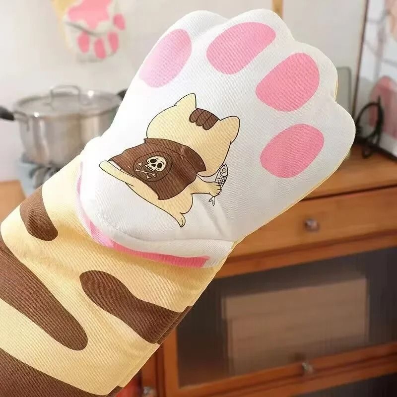 Cute Cat Paw Insulated Heat-Resistant Baking Mitt