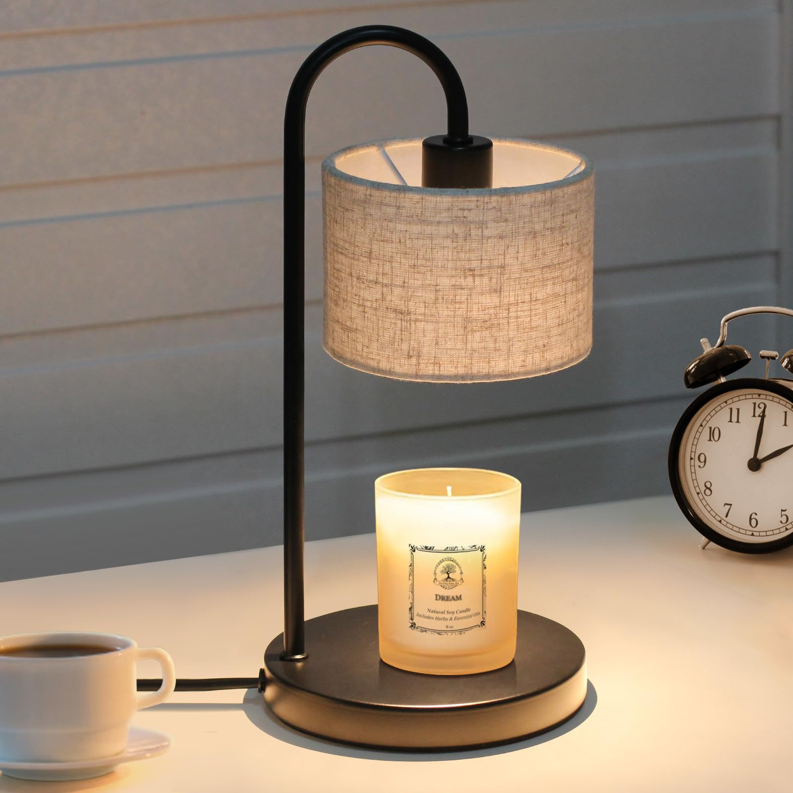 Stepless Candle Warmer Table Lamp, Dimmable Timing Function Ambient Light for Scented Candles, Home Decor Gifts