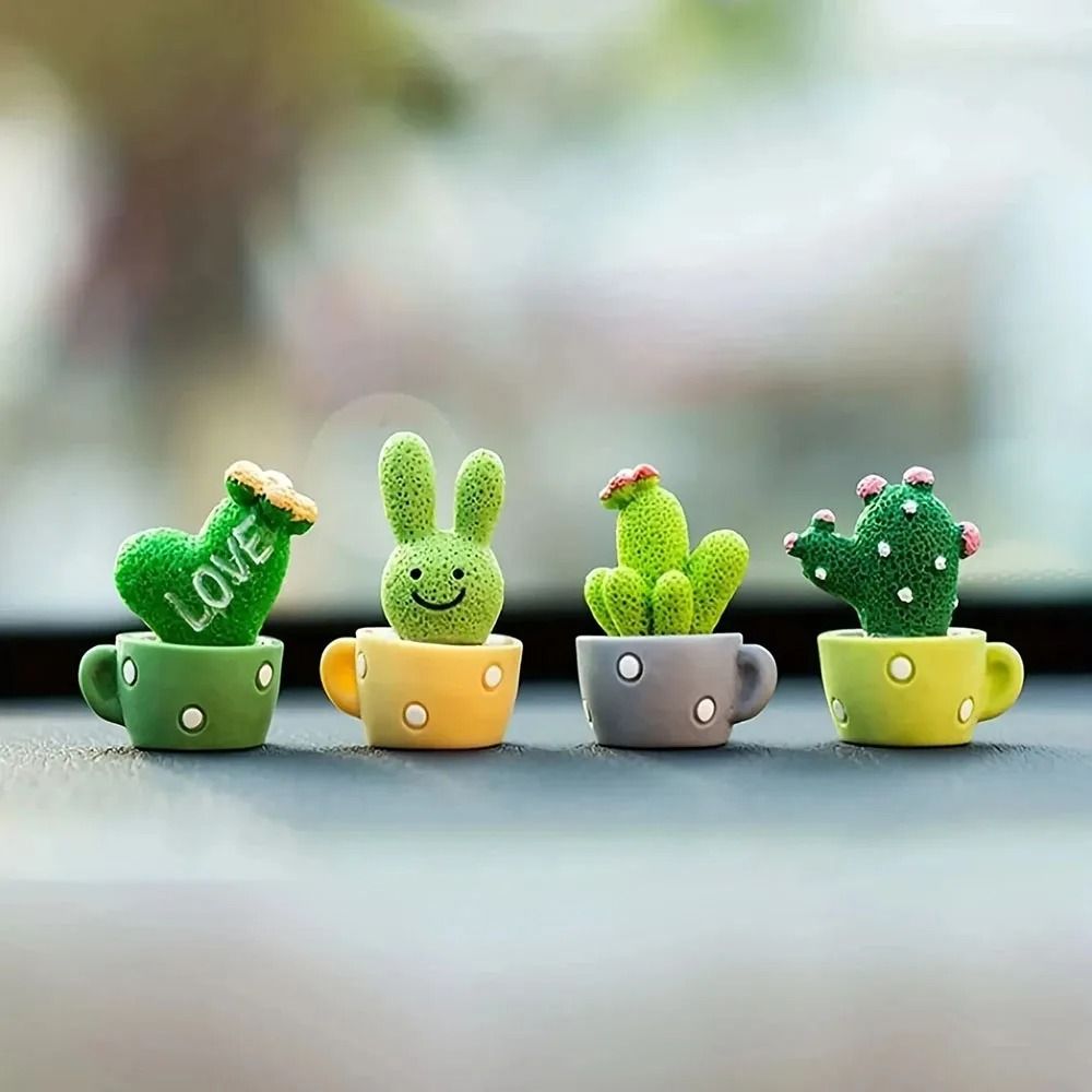 Desert-Mini 4PC Resin Succulent Sculpture Set