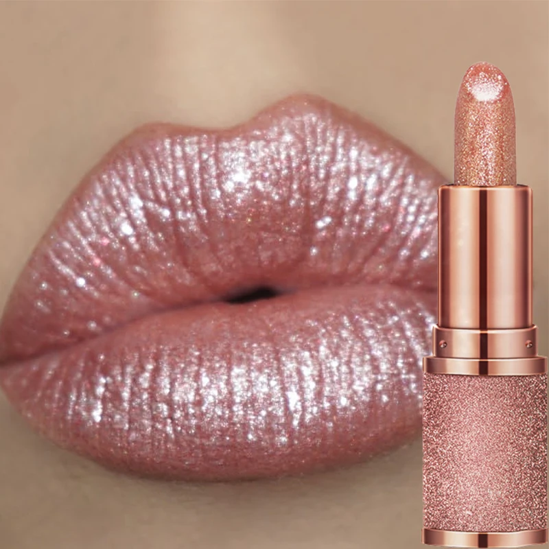Temperature Color Changing Glitter Lipstick,Waterproof Long Lasting Moisturizing Velvet Matte Lip Tint, Sexy Lips Makeup