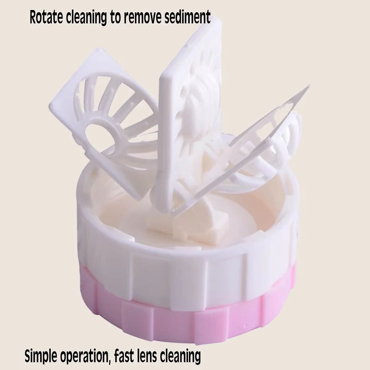 SpinClean Manual Contact Lens Cleaner – Portable Rotating Storage & Washing Case