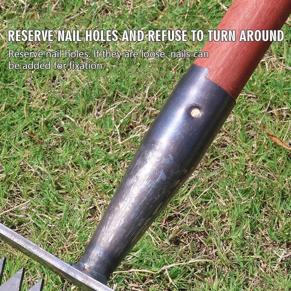 Wheeled Hand Push Weeding Tool with Steel Blade No Handle
