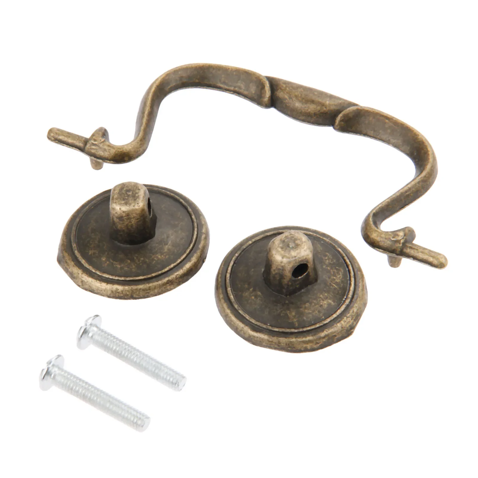 Vintage Antique Bronze Cup Drawer Pull Cabinet Handle