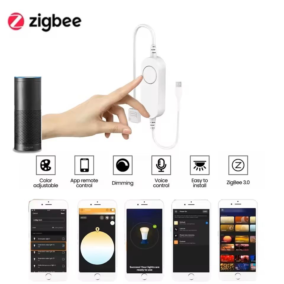 Zigbee Smart LED Strip Controller RGB and Dimmer Compatible with Alexa and SmartThings
