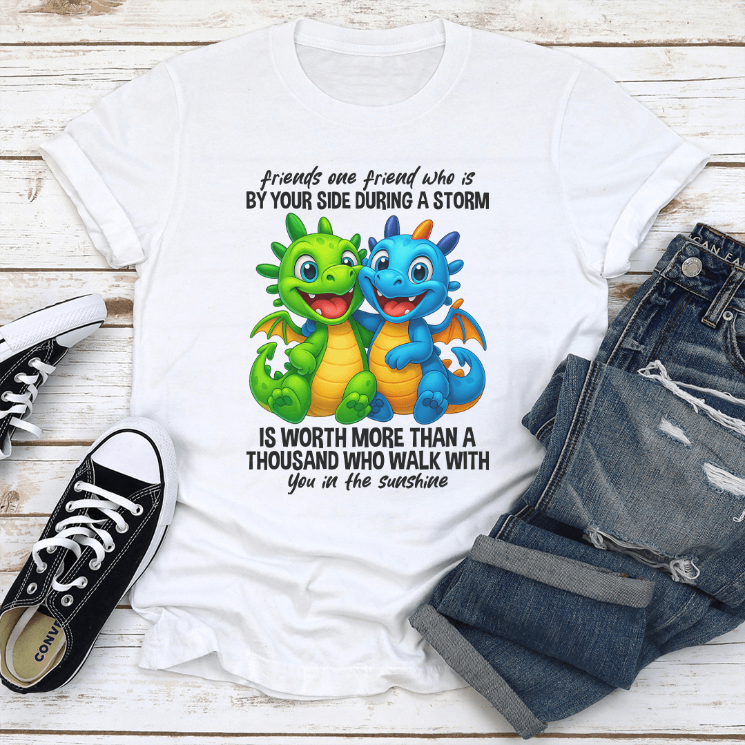 Friends One Friend Who Is By Your Side During A Storm Is Worth Tee