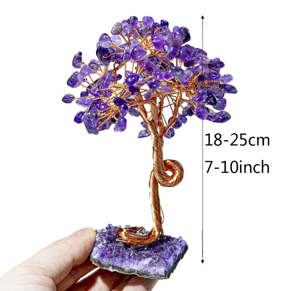 Natural Amethyst Crystal Healing Stone Tree
