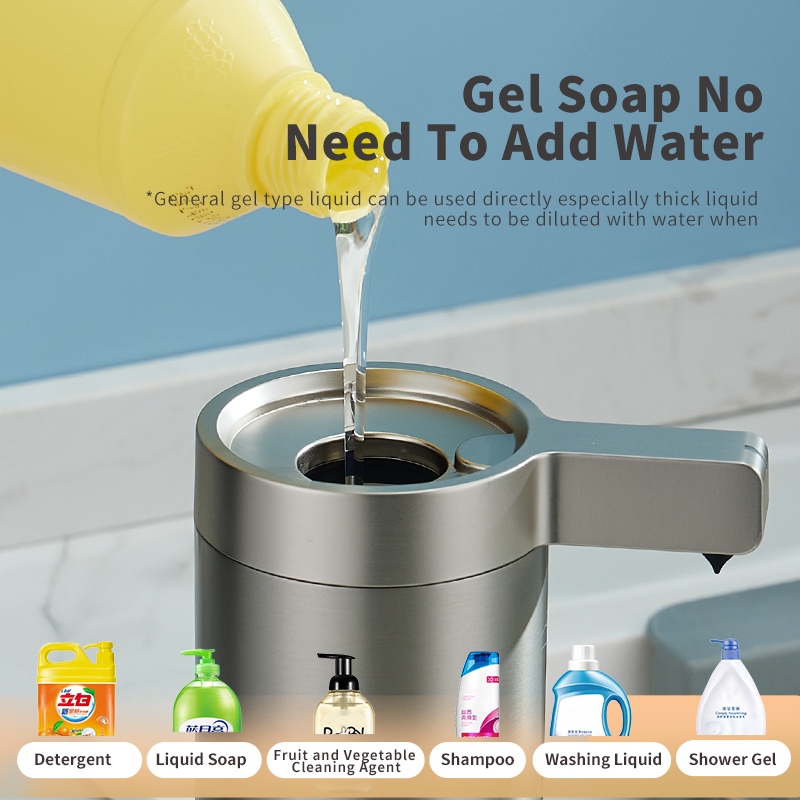 Automatic Soap Dispenser Smart Touchless Kitchen Hand Sanitizer, Stainless Steel, Electric Body Wash Soap Dispense