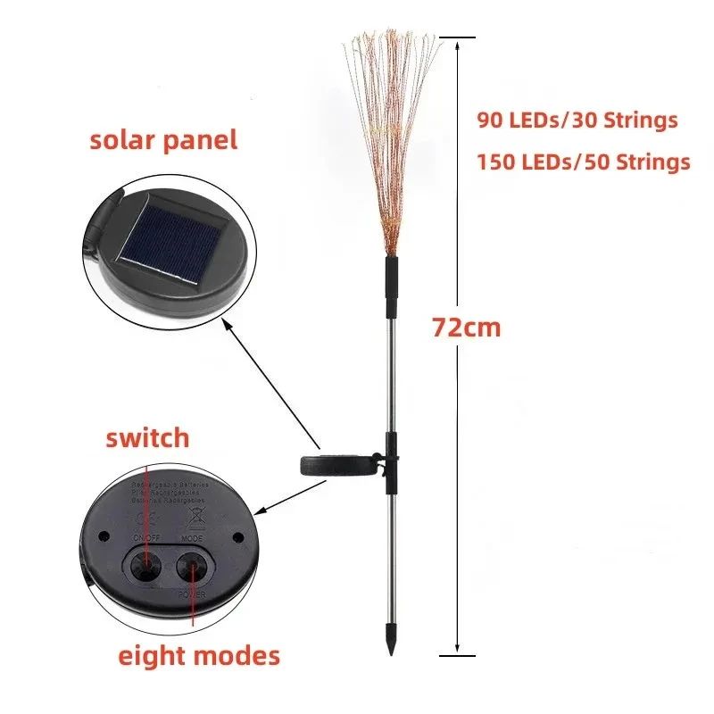 Solar Firework LED Garden Light
