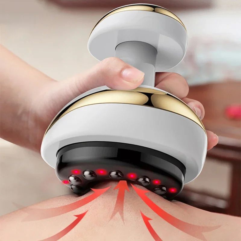 Electric Massage Meridian Brush, Universal Body Dredging Cupping & Scraping Instrument for Abdominal and Back Massage