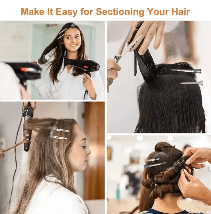 SalonPro Metal Hair Root Lifting Clips Set