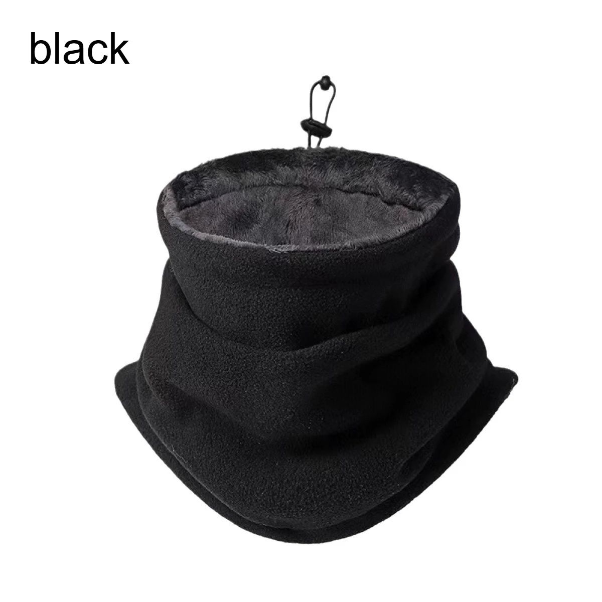 Men Thermal Neck Gaiter – Heavyweight Windproof Face Mask with Soft Fleece Lining & Breathable Knit (1/2 pcs)