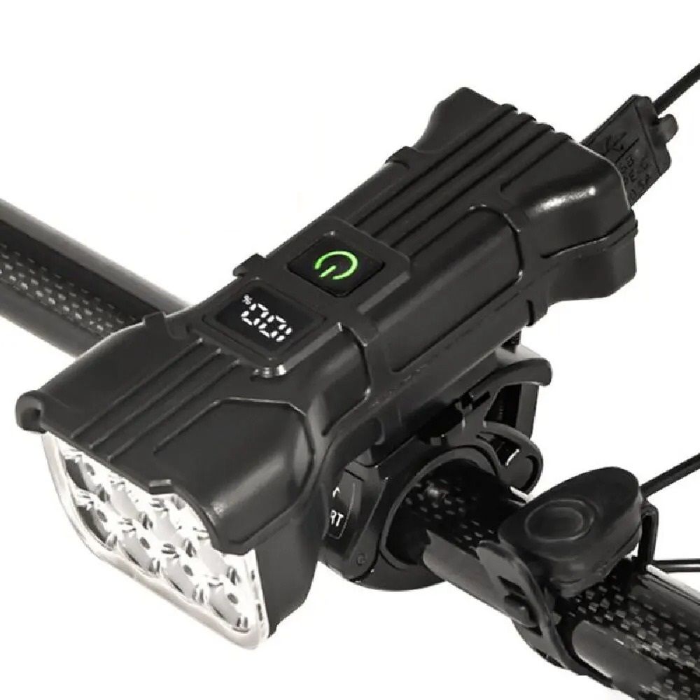 Rechargeable Bicycle Front LED Light with Horn for Night Riding