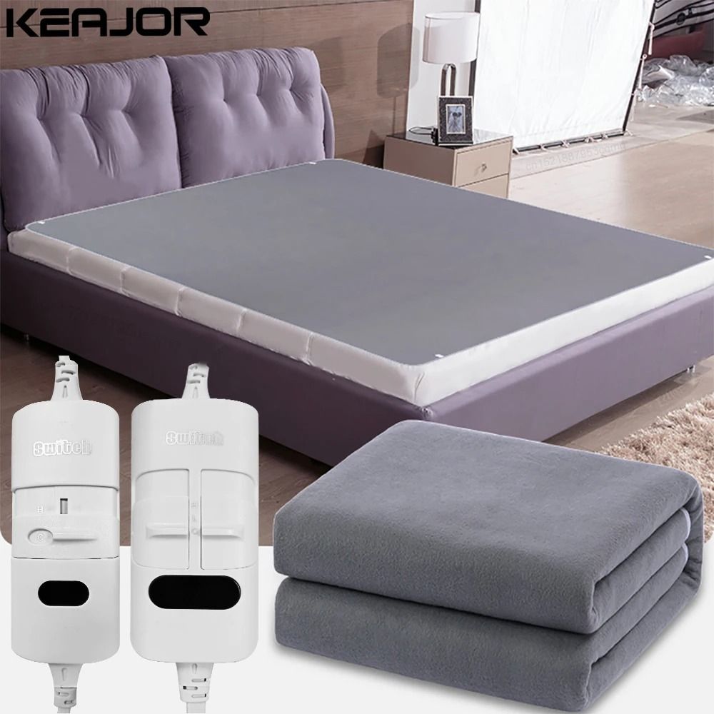 Electric Heating Blanket with Thermostat Thick Heated Blanket for Bed and Room Comfort