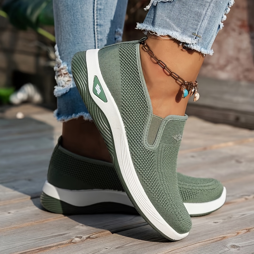 Lightweight Summer Casual Work Shoes for Women Breathable Slip On Comfort Sneakers