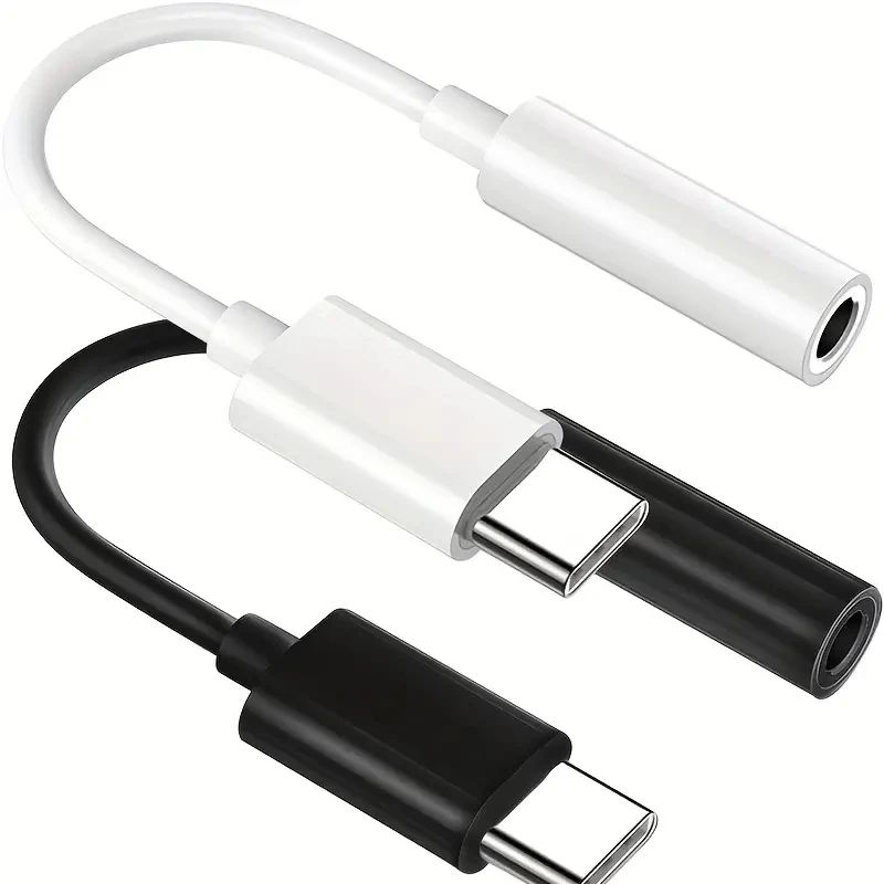Type-C & Lightning to 3.5mm AUX Adapter Cable – Audio Jack Converter for iPhone, Huawei, Xiaomi, Samsung, LG & POCO