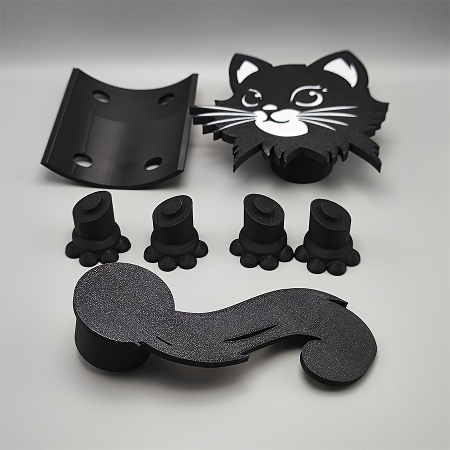 Cute Cat Toilet Paper Holder with Anti-Slip Design for Bathroom Wall Mount Durable PP (Does Not Include Toilet Paper)