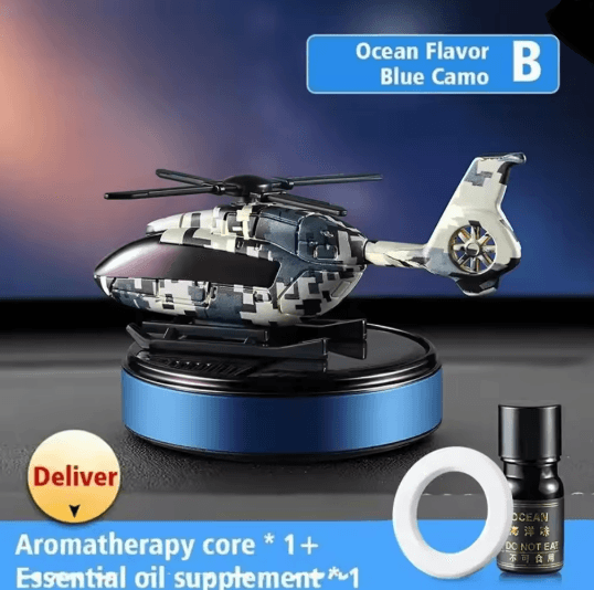 Solar Spin Helicopter Car Air Freshener Diffuser