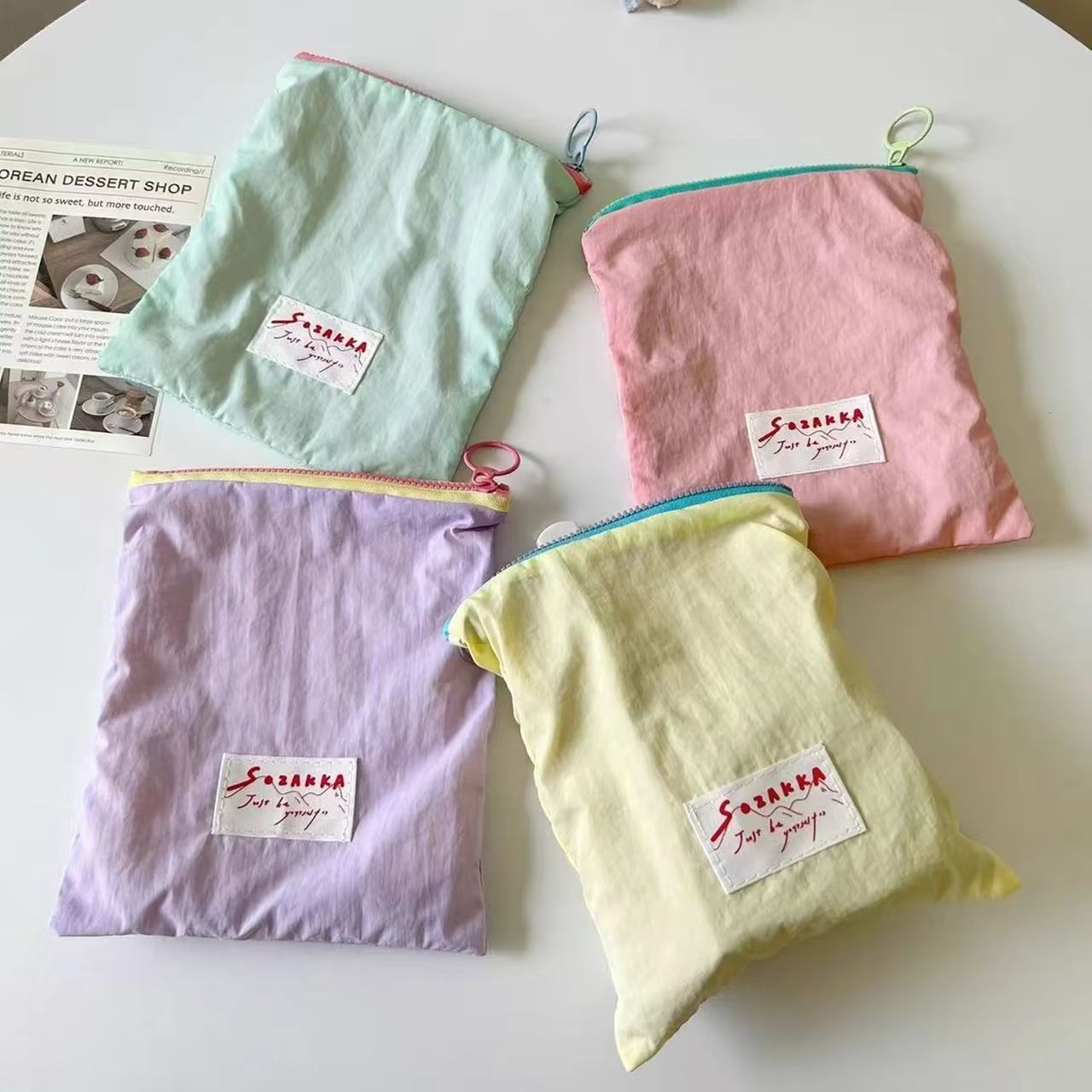 Cute Mini Zipper Makeup Bag Korean Macarone Cosmetic Pouch