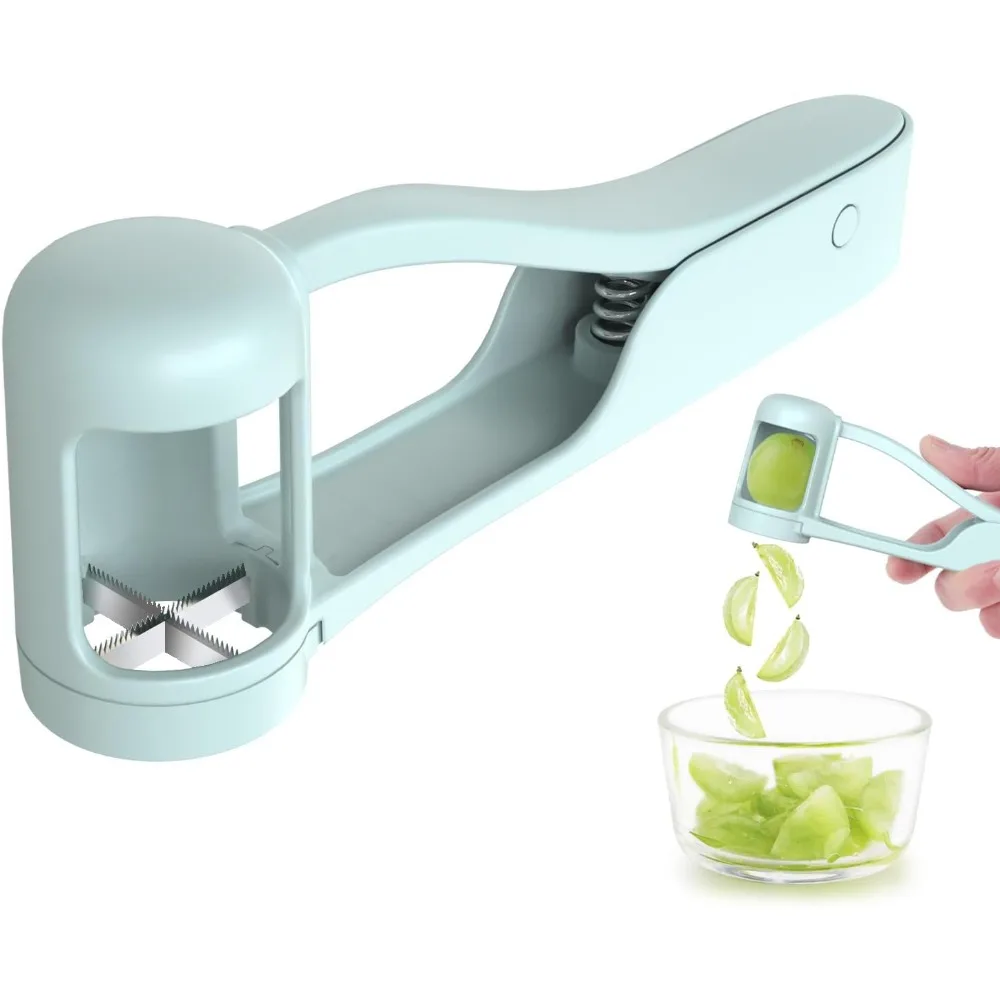 Stainless Steel Grape Slicer Multi-Purpose Fruit & Vegetable Cutter for Salad Prep Ideal for Tomatoes, Strawberries