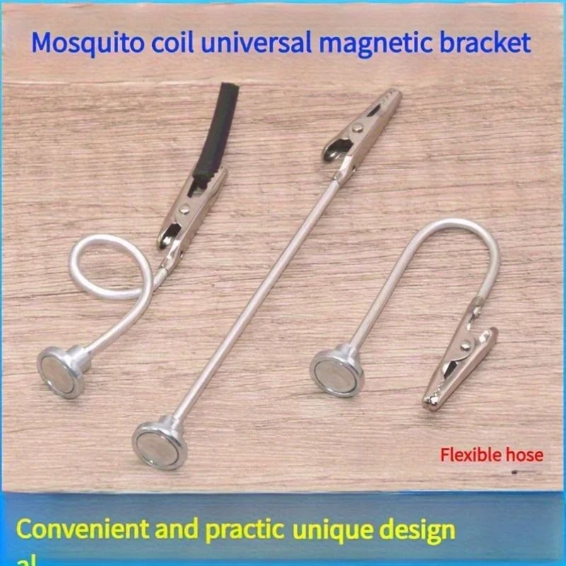 3-Pack Stainless Steel Mosquito Coil Bracket Durable Magnetic Support Frame Multi-function Ash Tray Base