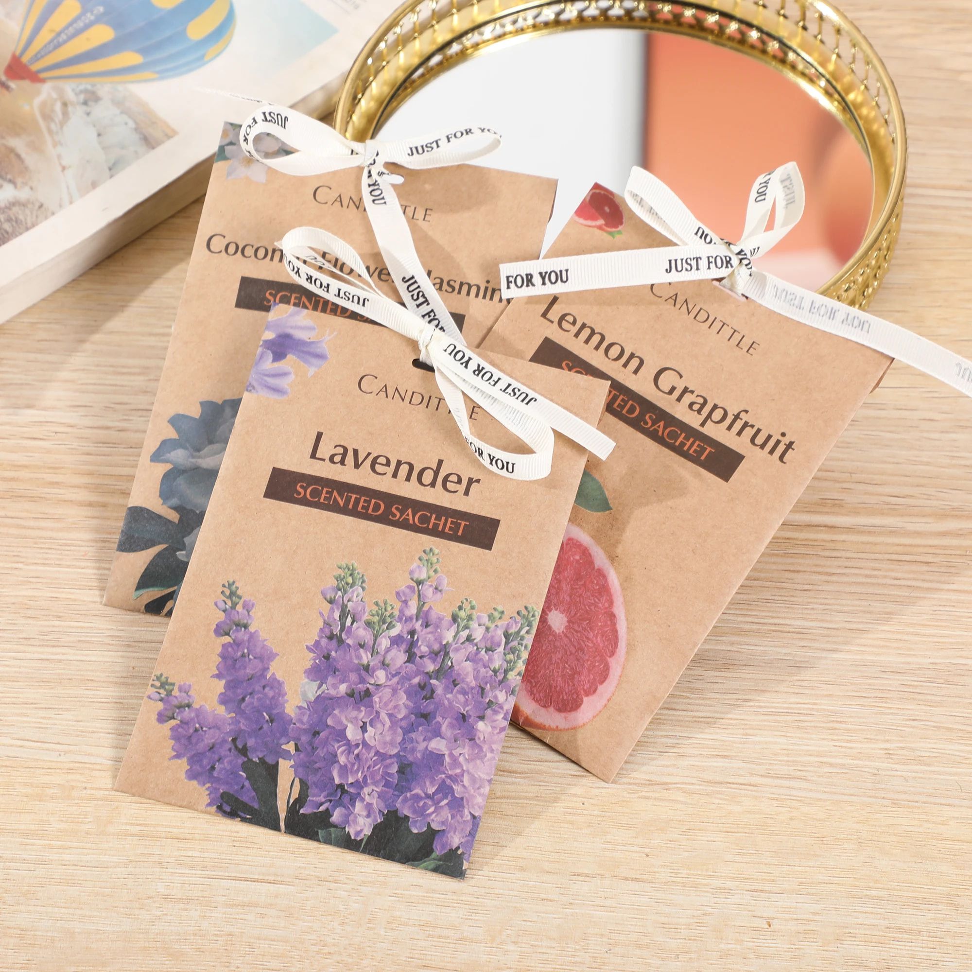 6 Pack Scented Sachet Aroma Bags Set